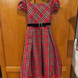 Youngland Red and Black Plaid Dress